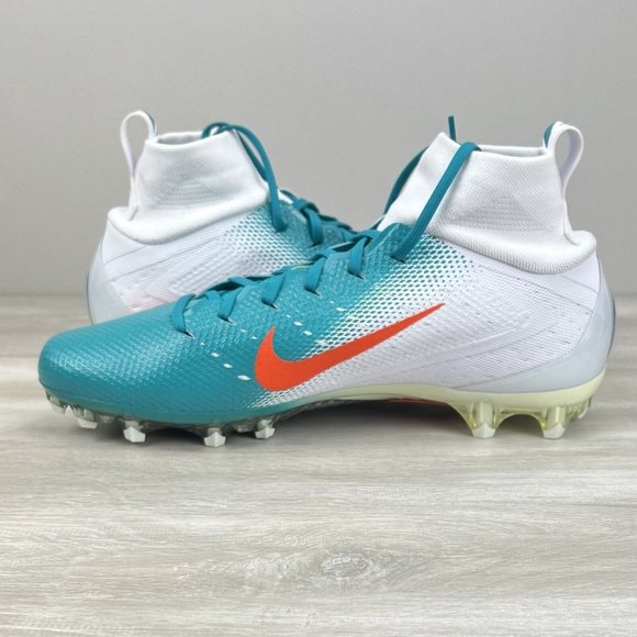 Nike Vapor Untouchable 3 Pro Teal Orange Miami Dolphins Mens Size 13 AO3021-103 main image 6
